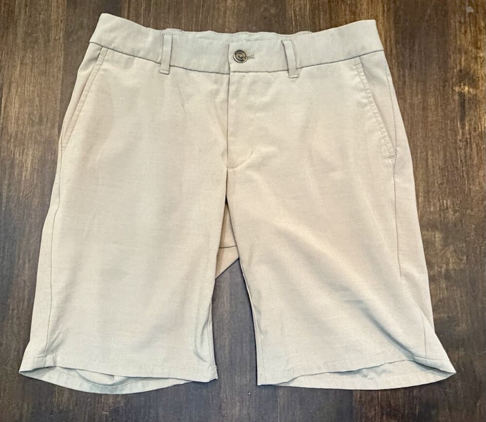 Y-12 Boys Johnnie-O Performance Cross Country Shorts size 12 tan khaki